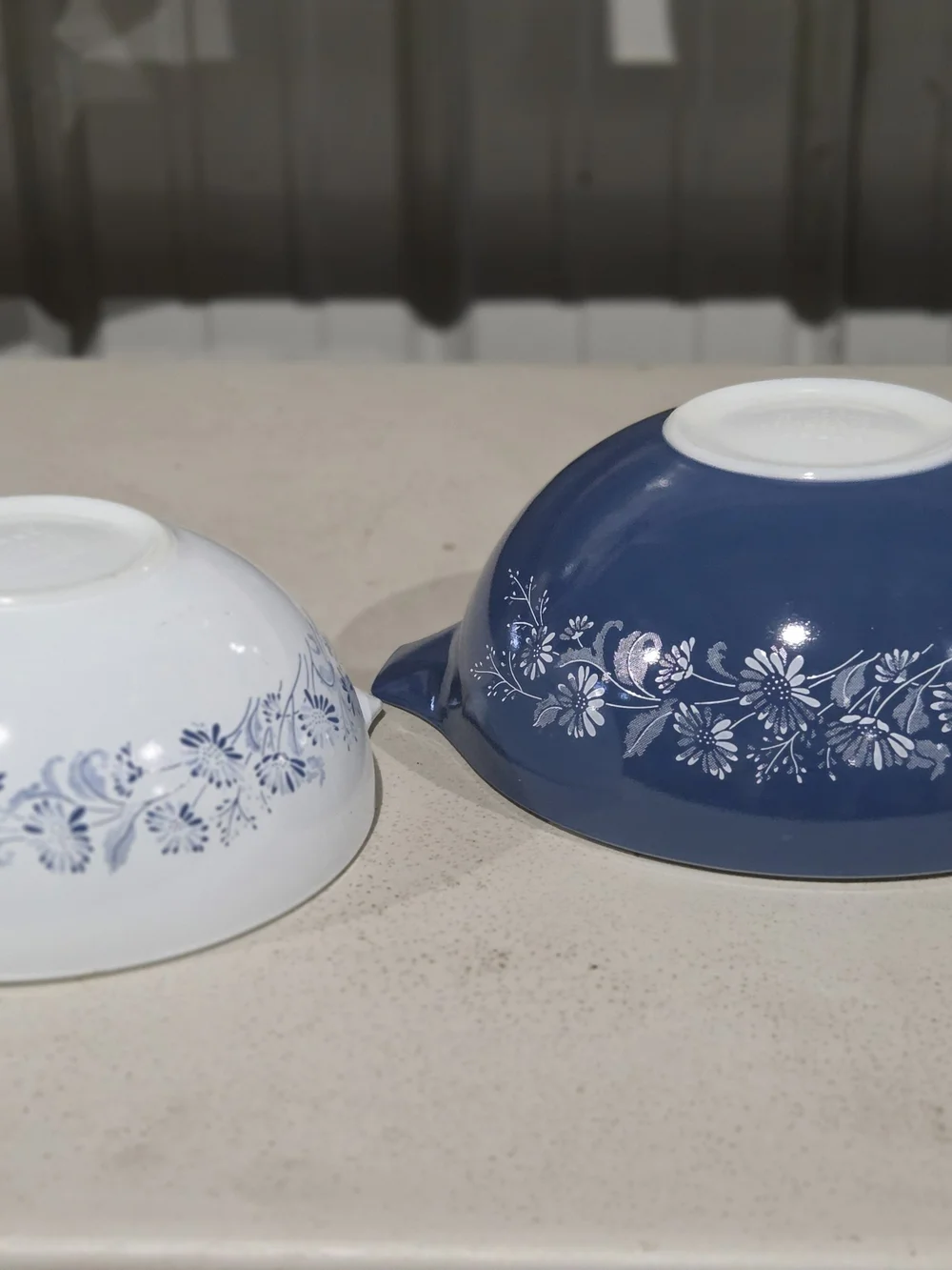 1983 Pyrex Cinderella Colonial Mist Nesting Bowls 2pc 443 & 444